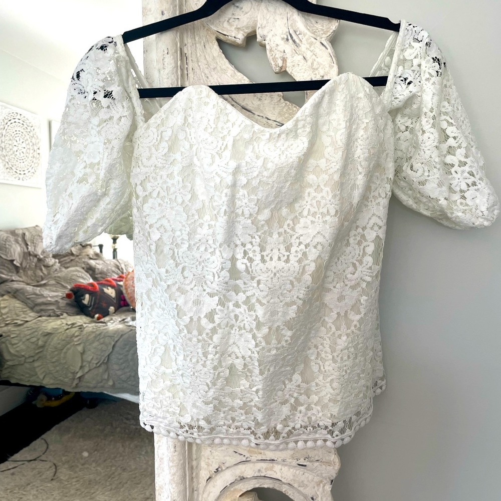 Bailey 44 Lace Off the Shoulder Top